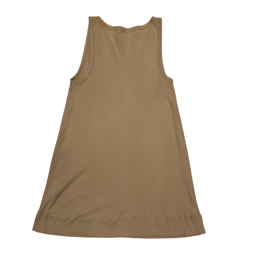 Free People FP Beach Tank Dress Womens L Tan‎ EUC Ribbed Scoop Neck Sleeveless - Picture 5 of 5